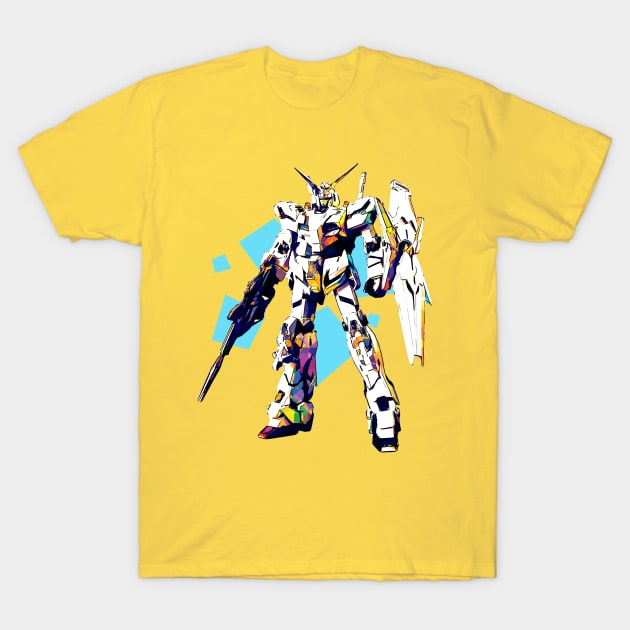 Unicorn Gundam Popart T-Shirt by masnono